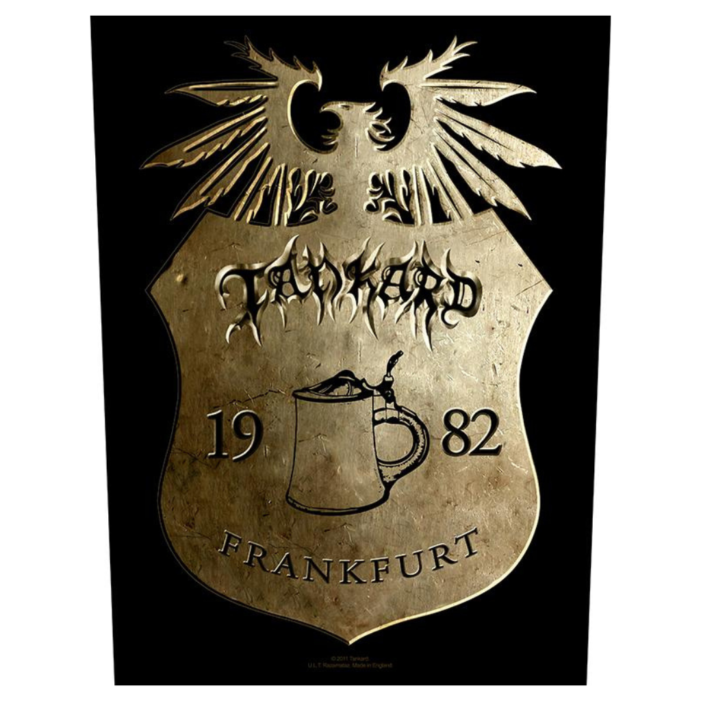 Tankard Backpatch Rückenaufnäher · Wappen Frankfurt 1982 (29cm x 34cm)