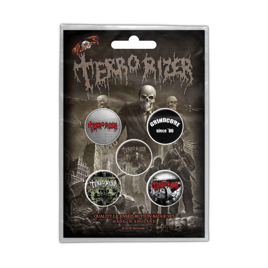 Terrorizer Anstecker Button Pin Badge (5er Set)