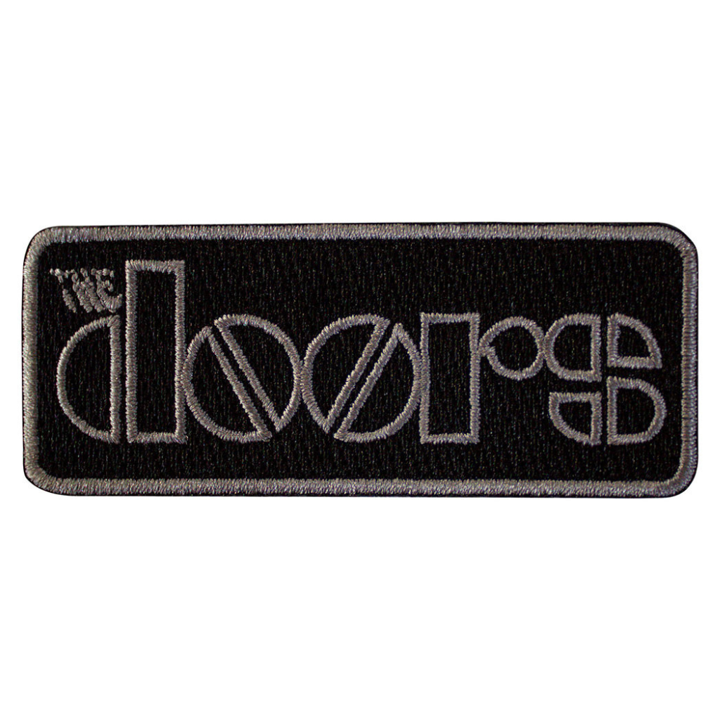 The Doors Patch · Bordered Logo Black (8cm x 3cm)