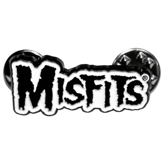Misfits Anstecker Pin · Text Logo Cut Out White (4cm x 2cm)