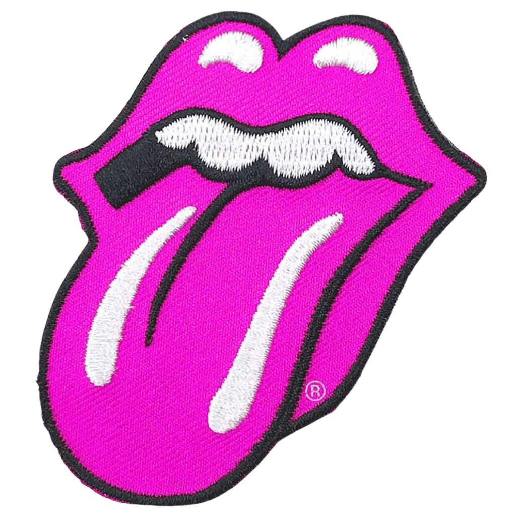 The Rolling Stones Patch · Classic Zunge Pink (7cm x 10cm)