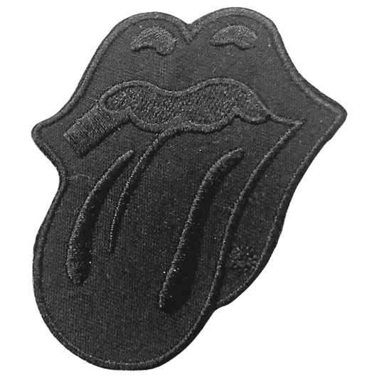 The Rolling Stones Patch · Classic Zunge Schwarz (7cm x 10cm)