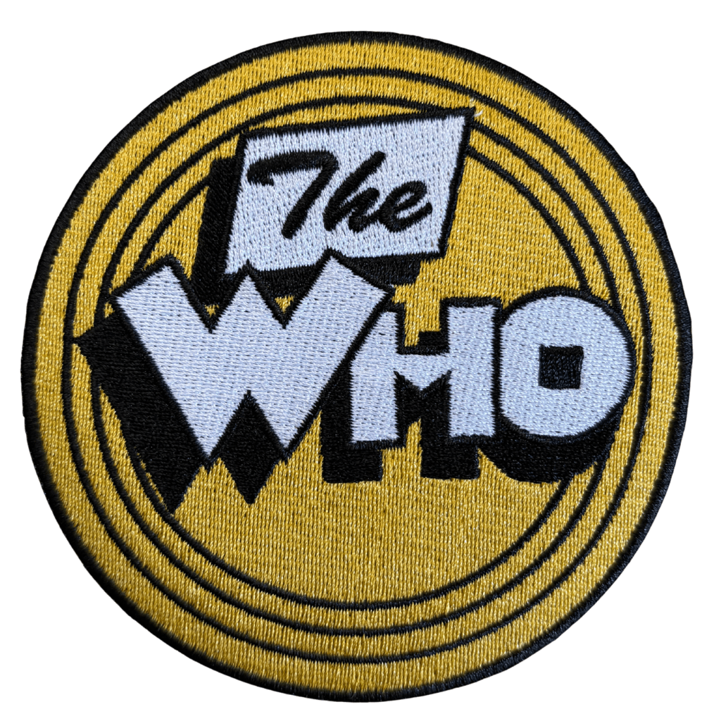 the-who-patch-rund-text-logo - Totenkopf.com