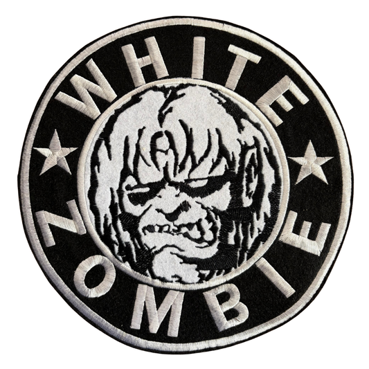White Zombie Backpatch Rückenaufnäher Rund · Logo (Ø 25cm)