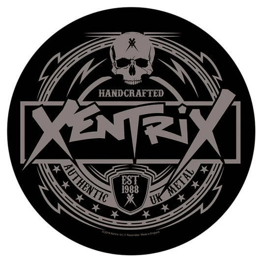 Xentrix Backpatch Rückenaufnäher Rund · Handcrafted UK Metal Est. 1988 (Ø 28cm)