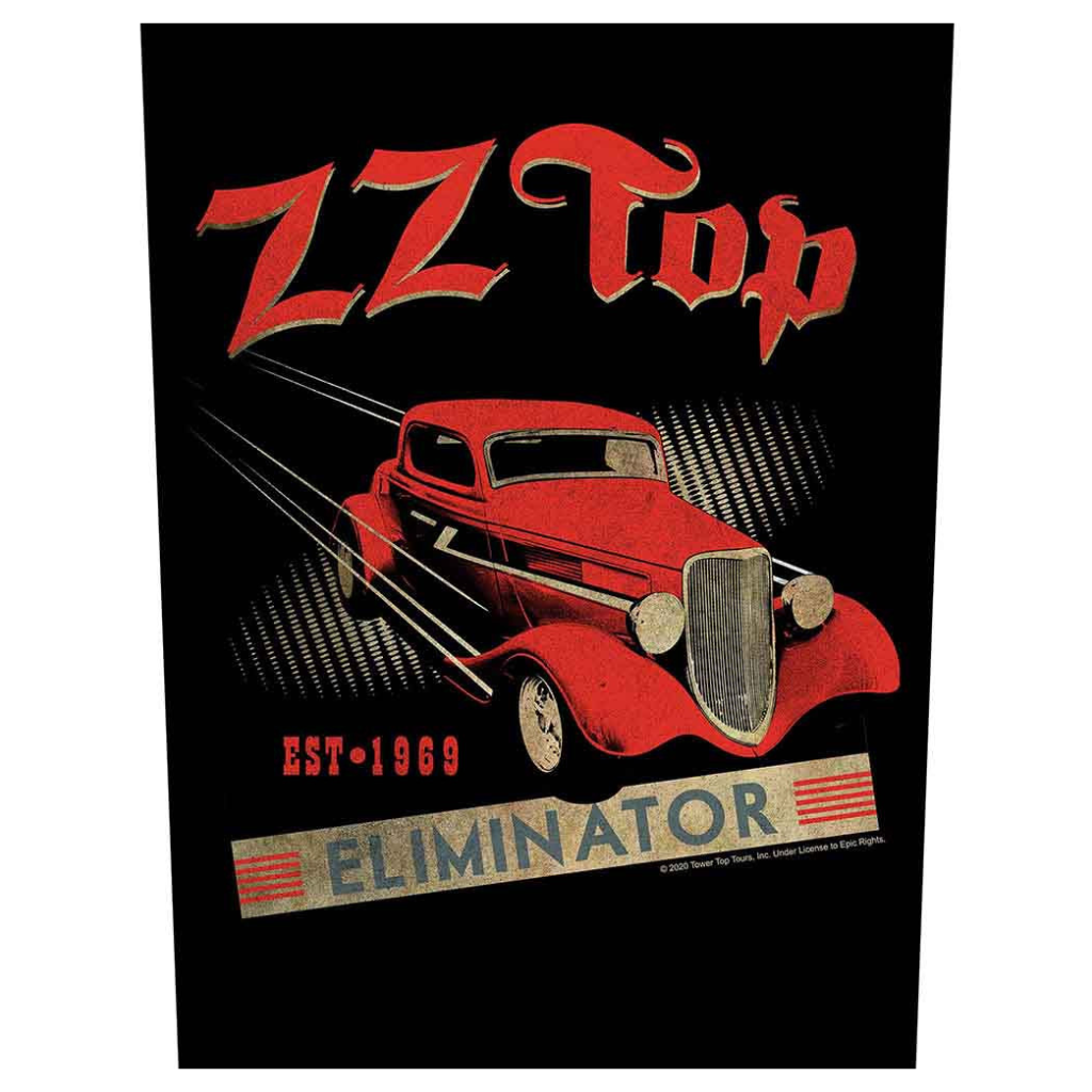 ZZ Top Backpatch Rückenaufnäher · Eliminator(29cm x 34cm)