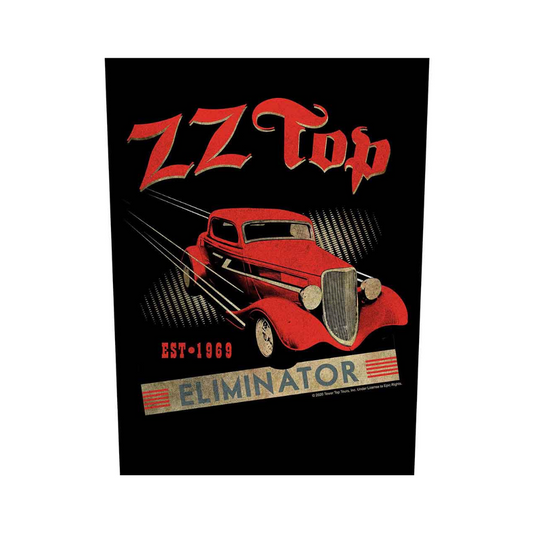 ZZ Top Backpatch Rückenaufnäher - Motiv: Eliminator - 36cmx29cm